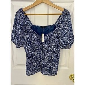 Madewell Sweetheart Top in Bengali Blockprint